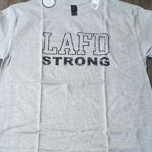 Gildan Gray LAFD Strong Men's Tee